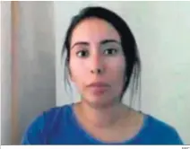  ??  ?? La hija del emir, en un vídeo denunciand­o su secuestro.