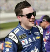  ?? JOHN RAOUX — THE ASSOCIATED PRESS ?? Alex Bowman smiles after winning the pole position during qualifying for the Daytona 500 at Daytona Internatio­nal Speedway.