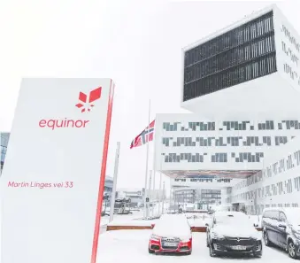  ?? BLOOMBERG ?? Norway’s Equinor, a $1.1 million state wealth fund with investment­s in companies around the world, reported a return of almost 20 per cent last year.