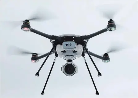  ?? COURTESY OF AERYON LABS ?? Aeryon Labs’ newest drone, the SkyRanger R80, has advanced computing power and can carry a heavier payload.