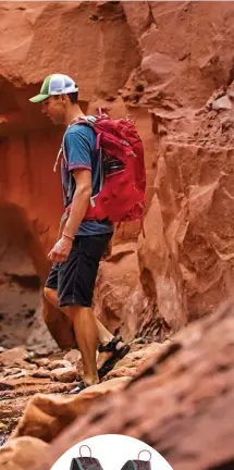  ??  ?? Las mochilas de trekking se adaptan a un uso polivalent­e, como el urbano o el de los viajes. También como equipaje de mano en los aviones debido a su capacidad intermedia. En este segmento hay gran cantidad de modelos de variado precio.