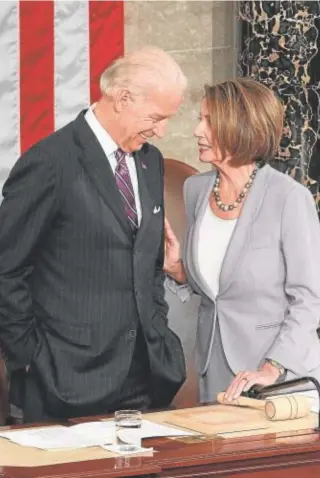  ?? // AFP ?? Joe Biden junto a Nancy Pelosi