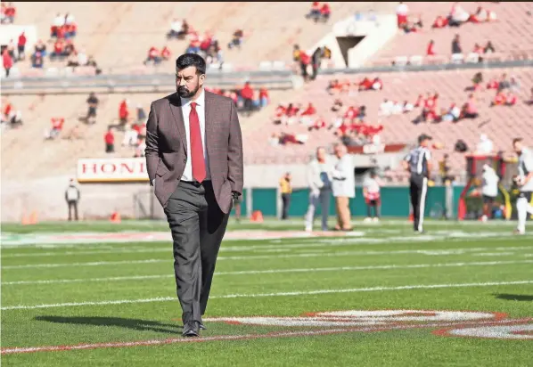  ?? ADAM CAIRNS/COLUMBUS DISPATCH ?? Ohio State’s Ryan Day is to make $7.6 million in 2022, less than Michigan State’s Mel Tucker, LSU’S Brian Kelly and USC’S Lincoln Riley.