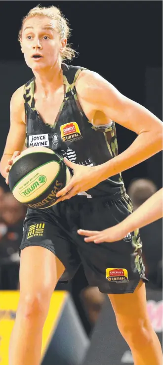  ?? Picture: ALIX SWEENEY ?? HARD WORK: Townsville Fire’s Darcee Garbin has been selected in the Australian Opals squad ahead of the Tokyo Olympics.