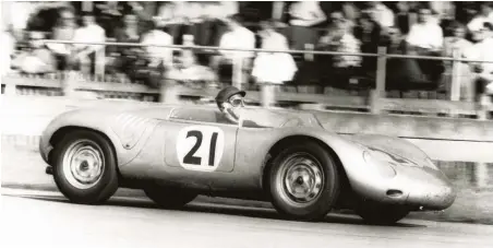  ??  ?? Left: Dickie Stoop slides his 356B Carrera GT in the 1963 Tourist Trophy (The GP Library)
Right: The Behra/barth 718 RSK Spyder at full flight in the 1958 Tourist Trophy (Ferret Fotographi­cs)