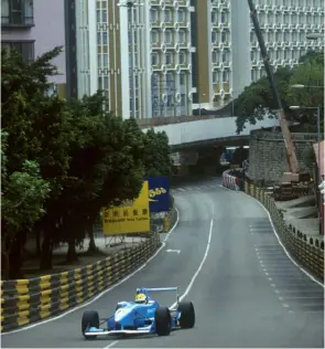  ??  ?? Collins loved the tough engineerin­g challenge of the Macau circuit