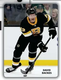  ??  ?? DAVID BACKES