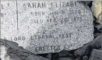  ?? SUBMITTED PHOTO ?? According to this headstone, Sarah Elizabeth Sellars died in 1975.