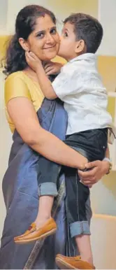  ??  ?? Anu Kumari with her son, Viaan