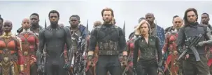  ?? CHUCK ZLOTNICK/MARVEL STUDIOS ?? Returnees for “Avengers: Infinity War” include Okoye (Danai Gurira), Black Panther (Chadwick Boseman), Steve Rogers (Chris Evans), Black Widow (Scarlet Johansson) and the former Winter Soldier (Sebastian Stan).