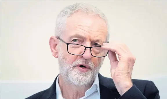  ?? Picture: PA. ?? Jeremy Corbyn, whose former colleague Alan Johnson said of him this week that “he is not a leader” and “is never going to be”.