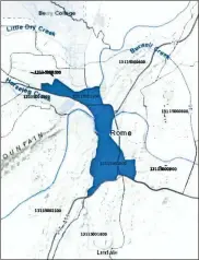  ?? / Contribute­d ?? Diagram of the federally designated Opportunit­y Zone that can result in tax benefits for investors in Rome.