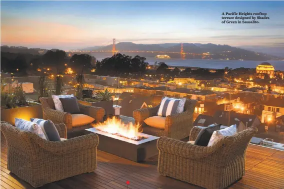  ?? Paul Dyer ?? A Pacific Heights rooftop terrace designed by Shades of Green in Sausalito.