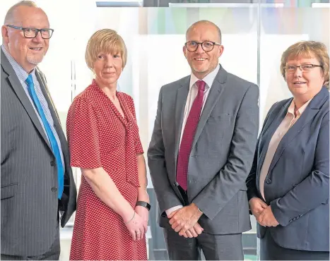  ??  ?? TEAM MEMBERS: From left, Nigel Saunders, Nicola Norrie, Andy Eason and Anne Lawson.