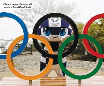  ??  ?? NATIONS CUP HONG KONG 13-16 MAY
Olympic mascot Miraitowa will welcome Team GB on 24 July