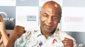  ?? NORONHA
PAUL ?? Needing direction: Mike Tyson says boxers today are bigger and stronger, but the sport is evolving pretty slow and kind of going backwards.