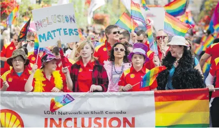  ?? PHOTOS: ADRIAN SHELLARD/ FILES ?? The downtown Pride parade is expected to attract 60,000 onlookers.