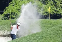  ?? Photo: GETTY IMAGES ?? Lydia Ko plays from a bunker during the Kingsmill Championsh­ip in Virginia.