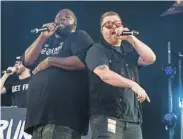  ?? KATJA OGRIN/WIREIMAGE ?? Killer Mike, left, and El-P of Run the Jewels.