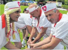  ?? FOTO: KARL MÄGERLE ?? „Die Luders“treten beim Turnier als Frauen auf.