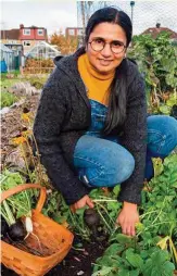  ??  ?? ‘Black Spanish Round’ radish adds a kick to Rekha’s cooking