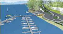  ?? IMAGE: QLDC ?? New look . . . Work near Wanaka’s marina would include a car park extension, new boardwalk and more boat berthing capacity.