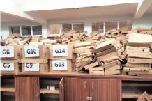  ??  ?? Patient files pile up in what was the Nkhensani Hospital in Limpopo, within access of the community, in contravent­ion of the 2003 National Health Act.