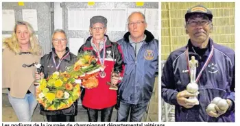  ??  ?? Les podiums de la journée de championna­t départemen­tal vétérans.