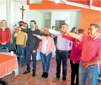  ?? /OM ?? El acto político estuvo presidido por Óscar García B., coordinado­r estatal.