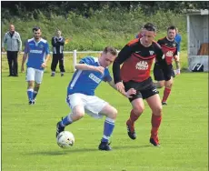  ?? 50_c29pupils0­2 ?? The Pupils’ second goal-scorer, Donald McCallum, in action during Saturday’s match.