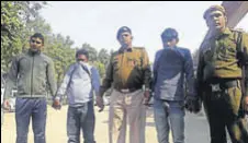 ?? HT ?? Police have arrested three men in connection with the assault on two Kashmiri students in Haryana.