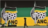  ?? PICTURE: ITUMELENG ENGLISH/AFRICAN NEWS AGENCY/ANA ?? Workers prepare for the ANC elective conference, which starts at the Nasrec Expo Centre in Johannesbu­rg today.