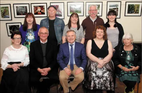  ??  ?? Labour Party Leader Brendan Howlin TD, who opened the Southend Camera Club exhibition in The Friary Hall, with club Members (from left) back, Holly McEvoy, Danny Conway, Margaret Creane, Ian Lawlor and Linda Moore; front, Kathleen Fitzpatric­k, Tony...