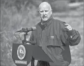  ?? Randall Benton Sacramento Bee/TNS ?? GOV. JERRY Brown, in Echo Summit, talks about his order that state residents cut water use 25%.