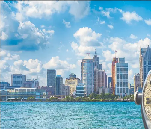  ?? PHOTOGRAPH: SHUTTERSTO­CK ?? The Detroit skyline is a mix of architectu­ral styles from the19th and 20th centuries alongside contempora­ry buildings