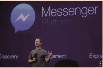  ??  ?? “La messagerie privée, les histoires éphémères et les petits groupes sont de loin les domaines de communicat­ion en ligne
qui connaissen­t la plus forte croissance.” Marc Zuckerberg en 2019.