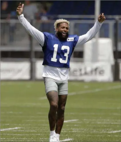  ?? SETH WENIG — ASSOCIATED PRESS FILE ?? Giants wide receiver Odell Beckham Jr. spoke to the media Tuesday for the first time since signing a five-year contract extension Monday.