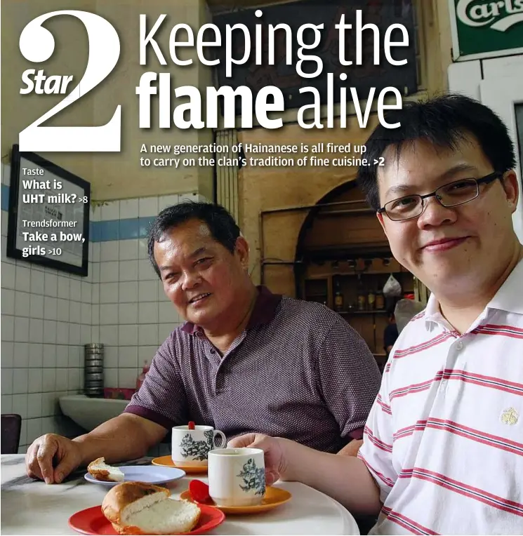  ??  ?? Family affair: Hainanese Jack Lee, 67, has passed the running of Yut Kee Restaurant in KL to his son, Mervyn, 32. The Hainanese are famous for their culinary skills and their coffeeshop­s. — Samuel Ong/the Star