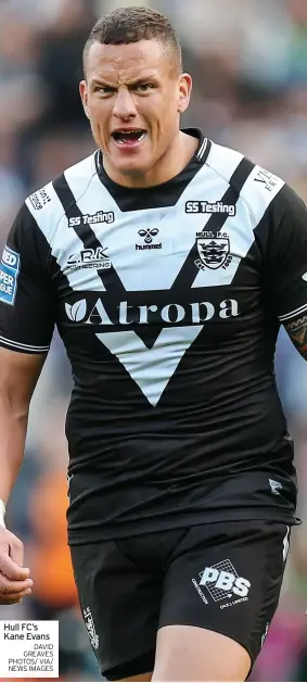  ?? DAVID GREAVES PHOTOS/ VIA/ NEWS IMAGES ?? Hull FC’S Kane Evans