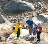  ?? —DC ?? Convenor Intach, Hyderabad Chapter convenor Ms P. Anuradha and others activists inspect the pits