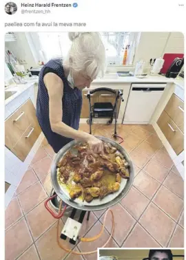  ?? Fotos: Heinz Harald Frentzen ?? Frentzens Mutter beim PaellaKoch­en.