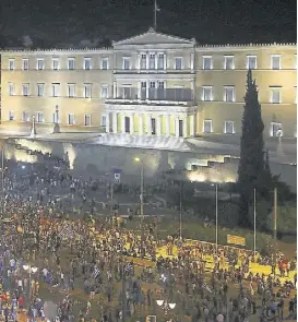  ?? Reuters ?? La plaza Syntagma, el epicentro de los festejos