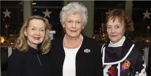  ??  ?? Clare Comerford, Anne Acton and Mary Savage at Bray Soroptimis­ts Nollaig na mBan at the Ocean.