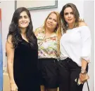 ??  ?? Jessica Janna, Tatiana Castro y María Claudia García.