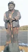  ??  ?? The Keeper of the Collieries sculpture is at the end of the trail