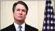  ?? Susan Walsh / Associated Press file photo ?? Supreme Court Justice Brett Kavanaugh stands before a ceremonial swearing-in in the East Room of the White House in Washington in 2018.