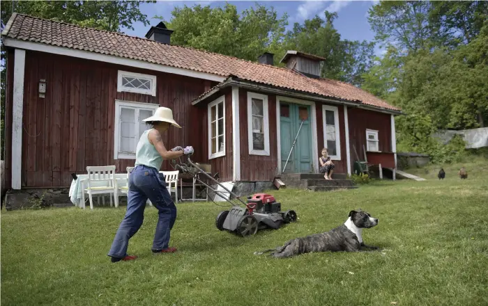  ?? Bild: JANERIK HENRIKSSON ?? INTE HELT KÖRT. Torkan och värmen har gått hårt åt gräsmattor­na i sommar, men med rätt åtgärder kan den grönska till våren igen.