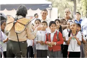  ??  ?? Protectora. Desde marzo, Saltillo es considerad­a amiga de la monarca, al firmar la iniciativa trinaciona­l de protección a la mariposa.