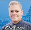  ?? ?? An image of Dr. Stephen Malthouse as a Conservati­ve Party of B.C. candidate. The party has removed all reference to Malthouse from its website and social media.