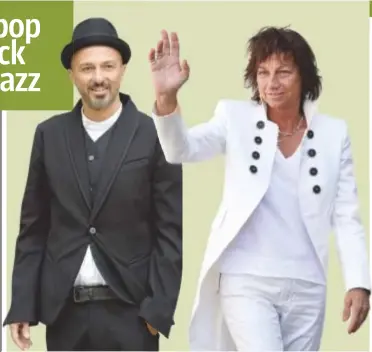  ??  ?? Samuel dei Subsonica e Gianna Nannini